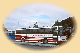 Bus der Sirdalsruta in Egersund