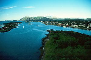 Blick auf Brønnøysund